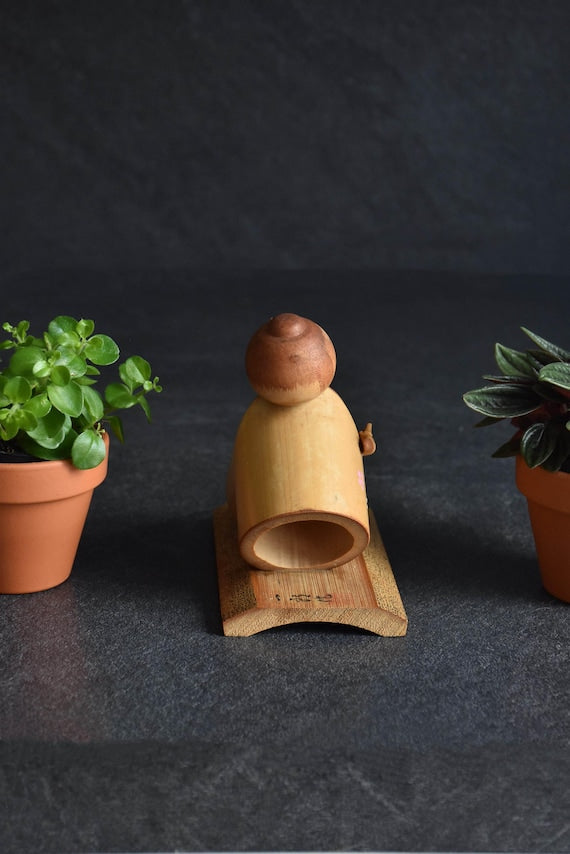 Japanese Bamboo Kokeshi Doll