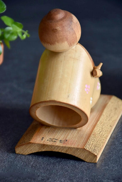Japanese Bamboo Kokeshi Doll