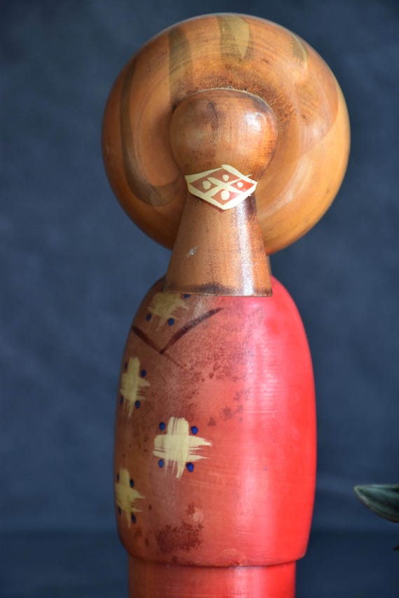 Hajime Miyashita Sosaku kokeshi back detail of head and neck