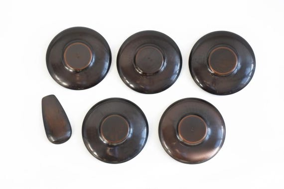 Pure Copper Shochikubai Tea Set