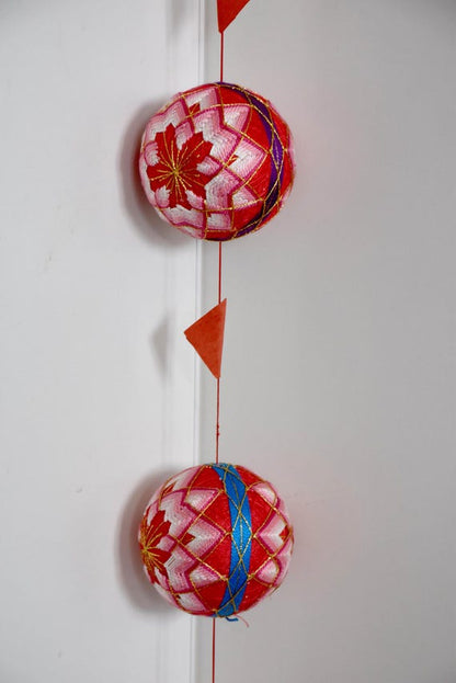 Set Of 5 Japanese Temari Balls | Folk Art