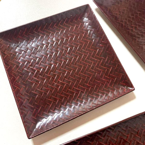 Kurume Rantai Lacquer Plates (Set Of 5)