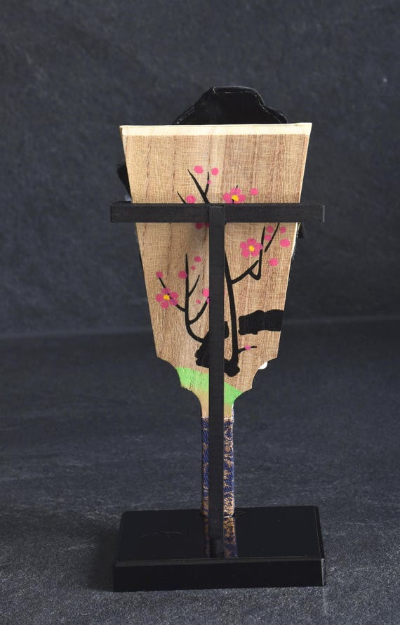 Japanese Hagoita With Kimono Doll