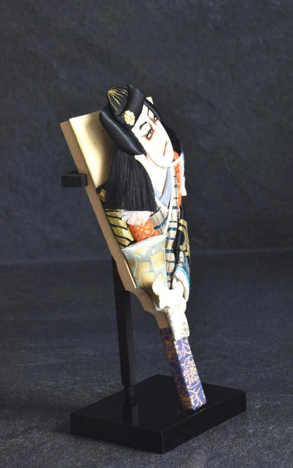 Japanese Hagoita With Kimono Doll