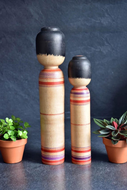 Zenji Sato Tsugaru Kokeshi Pair