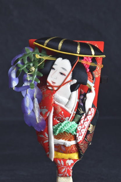 Hagoita Paddle With Kimono Doll