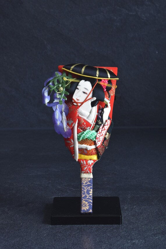 Hagoita Paddle With Kimono Doll