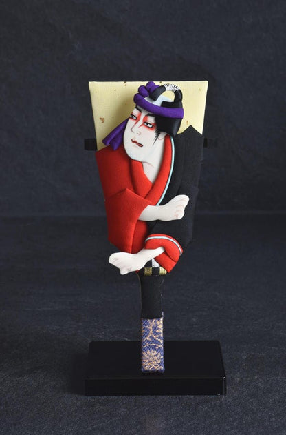 Japanese Hagoita Paddle With Kimono Doll