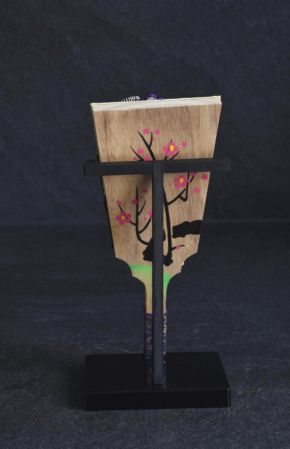 Japanese Hagoita Paddle With Kimono Doll