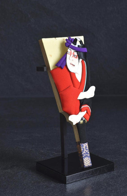 Japanese Hagoita Paddle With Kimono Doll