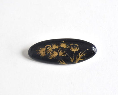 Japanese Kiyomizu-Yaki Porcelain Brooch