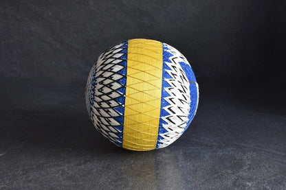 Huge Japanese Temari Ball Black & White Geometric Design