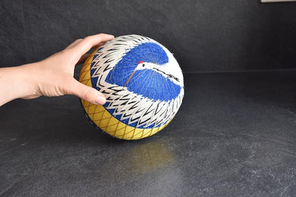 Huge Japanese Temari Ball Black & White Geometric Design