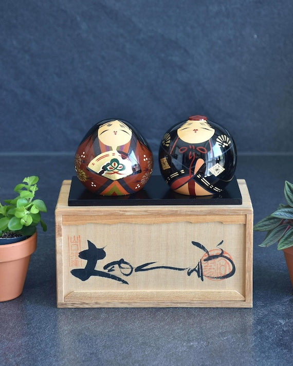Ouchi Hina Dolls, Lacquerware Emperor & Empress