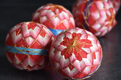Set Of 5 Japanese Temari Balls | Folk Art