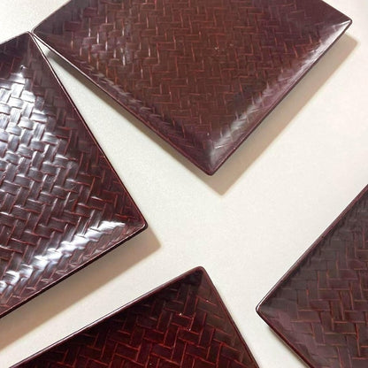Kurume Rantai Lacquer Plates (Set Of 5)