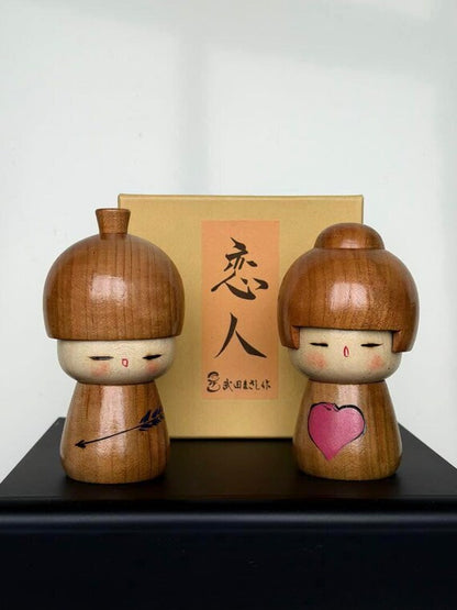 Masashi Takeda Lovers Kokeshi Pair
