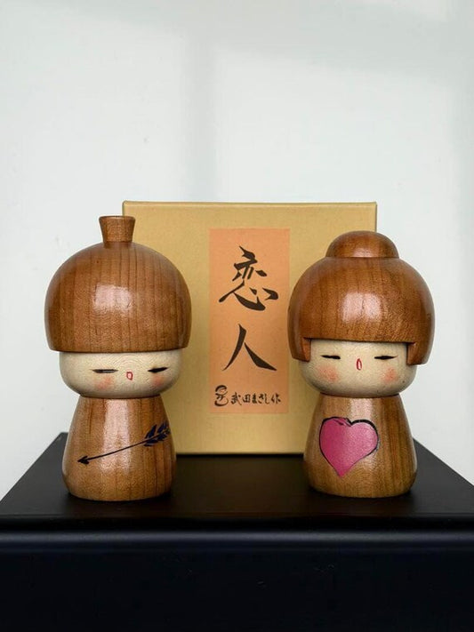 Masashi Takeda Lovers Kokeshi Pair