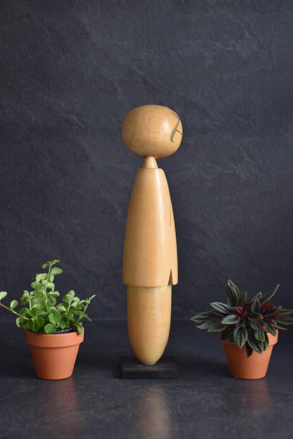 Sosaku Kokeshi Pigtail Doll By Shido Shozan