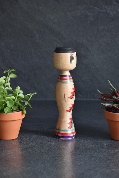 Tsugaru Kokeshi Doll By Kinichiro Sasaki