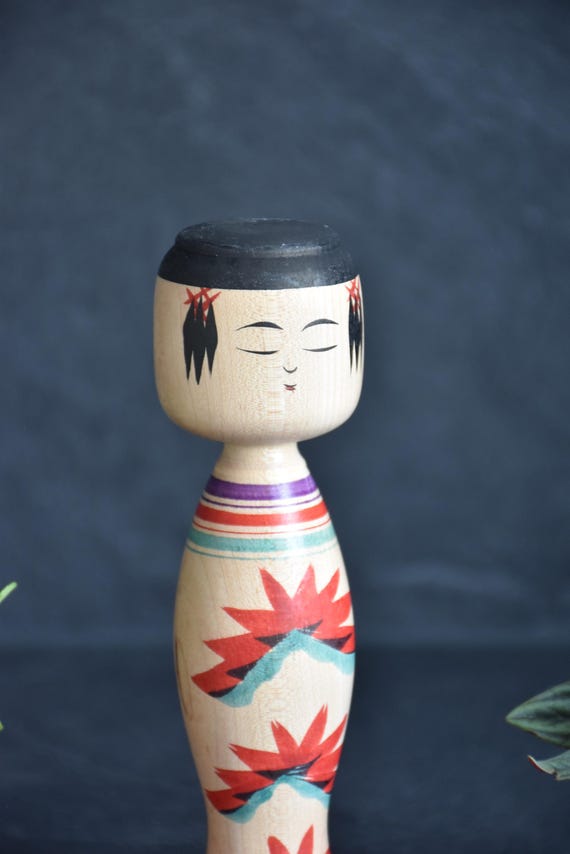 Tsugaru Kokeshi Doll By Kinichiro Sasaki