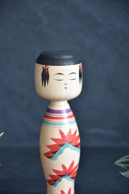 Tsugaru Kokeshi Doll By Kinichiro Sasaki