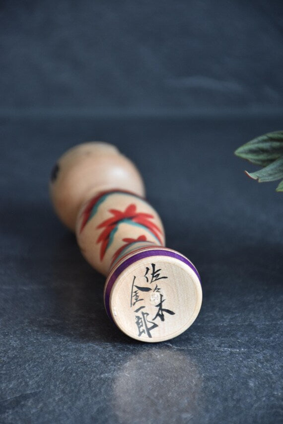 Tsugaru Kokeshi Doll By Kinichiro Sasaki