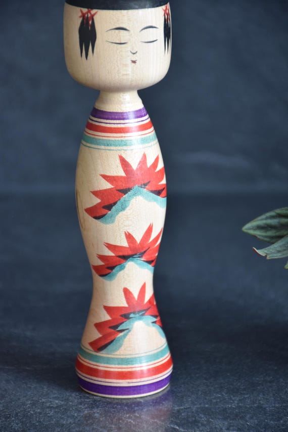 Tsugaru Kokeshi Doll By Kinichiro Sasaki