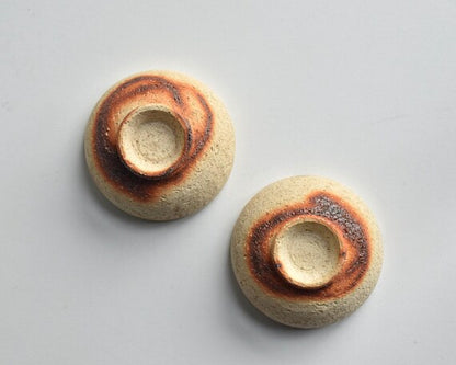 Handmade Ochre And Reddish-Brown Ceramic Sake Cups