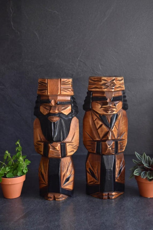 Ainu Wood Figures Folk Art Statues