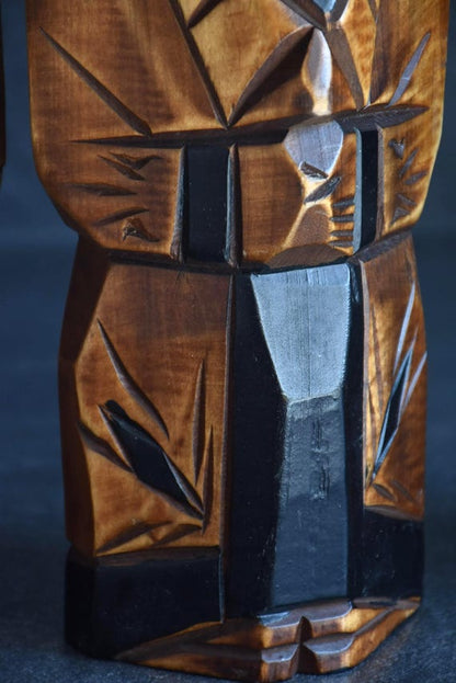 Ainu Wood Figures Folk Art Statues