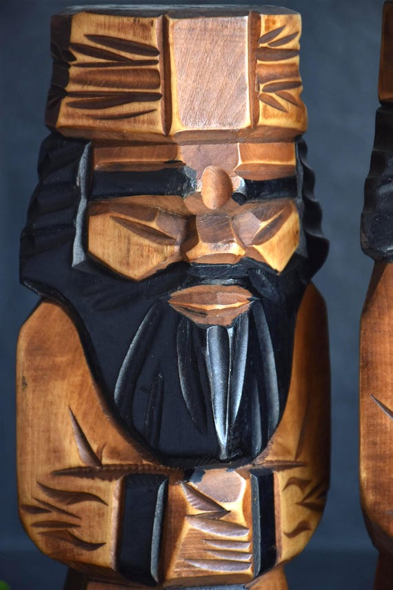Ainu Wood Figures Folk Art Statues