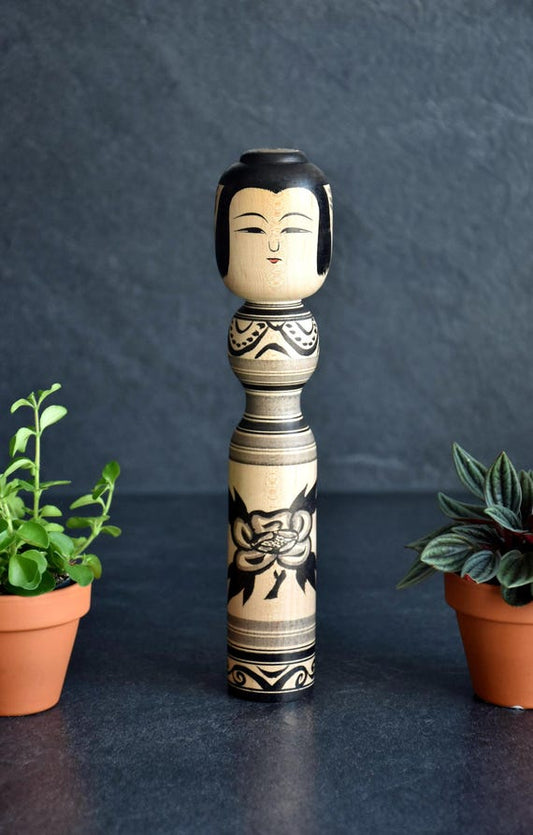 Tsugaru Kokeshi Doll By Zenji Sato