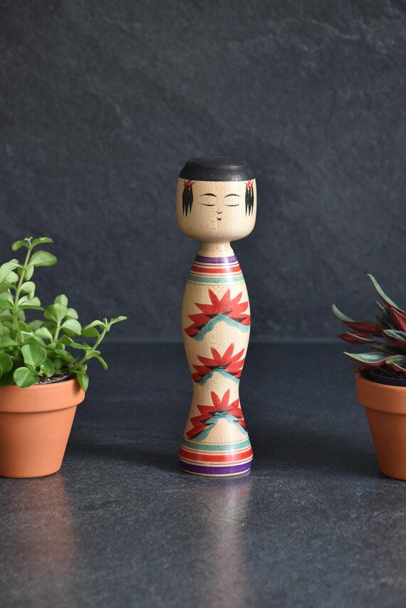 Tsugaru Kokeshi Doll By Kinichiro Sasaki