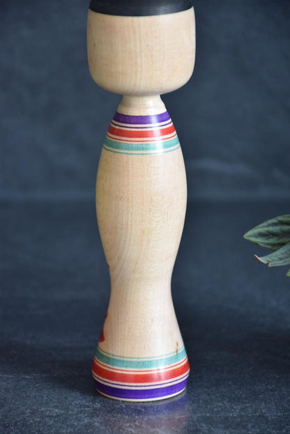 Tsugaru Kokeshi Doll By Kinichiro Sasaki
