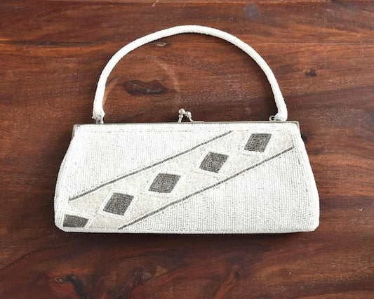 Japanese Beaded Clutch Floral Pattern