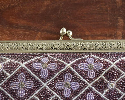 Japanese Beaded Floral Clutch