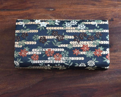 Japanese Kimono Clutch Maple Floral