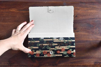 Japanese Kimono Clutch Maple Floral