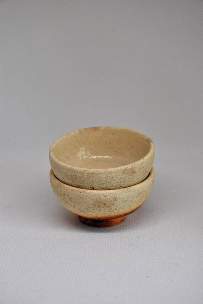 Handmade Ochre And Reddish-Brown Ceramic Sake Cups