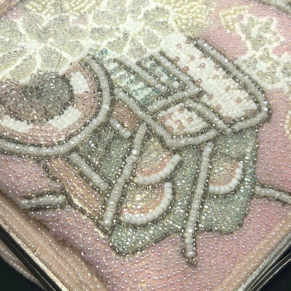 White Beaded Clutch