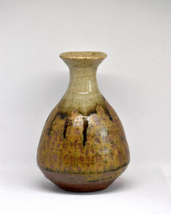 Earthy Stoneware Sake Bottle