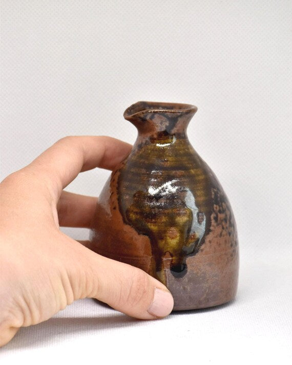 Japanese Stoneware Tokkuri Sake Bottle
