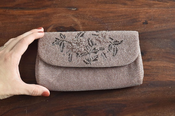 Floral Beaded Clutch