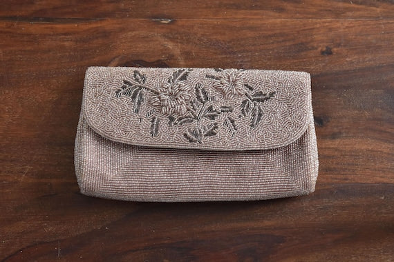 Floral Beaded Clutch