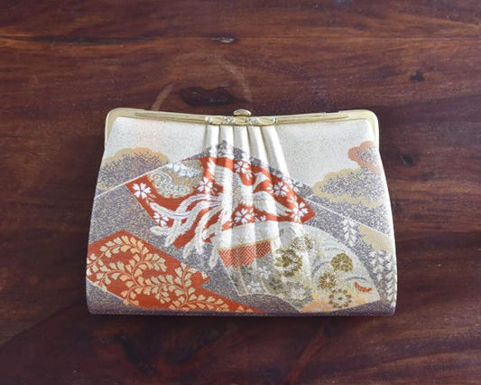 Brocade Phoenix Cherry Blossom Kimono Clutch