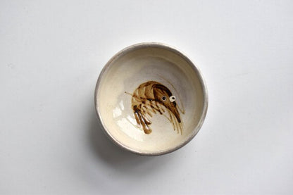 Japanese Ceramic Bowl Shrimp Motif