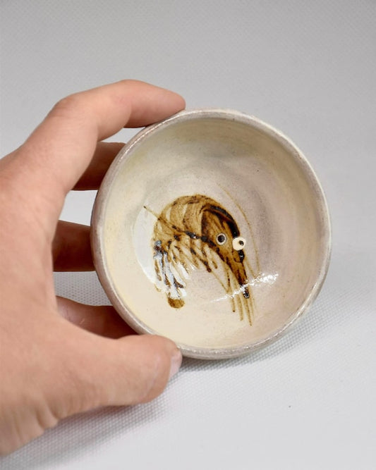 Japanese Ceramic Bowl Shrimp Motif