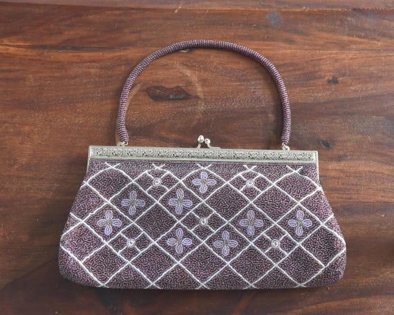 Japanese Beaded Floral Clutch