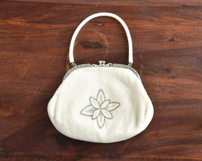 Japanese Floral Beaded Clutch